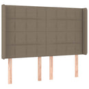 vidaXL tópszínű szövet LED-es fejtámla 147x16x118/128 cm