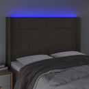 vidaXL tópszínű szövet LED-es fejtámla 147x16x118/128 cm