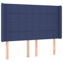 vidaXL kék szövet LED-es fejtámla 147x16x118/128 cm