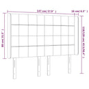 vidaXL kék szövet LED-es fejtámla 147x16x118/128 cm