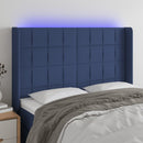 vidaXL kék szövet LED-es fejtámla 147x16x118/128 cm