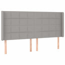 vidaXL világosszürke szövet LED-es fejtámla 163x16x118/128 cm