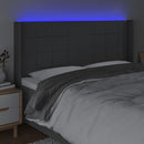 vidaXL sötétszürke szövet LED-es fejtámla 183x16x118/128 cm