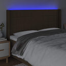 vidaXL sötétbarna szövet LED-es fejtámla 183x16x118/128 cm