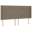 vidaXL tópszínű szövet LED-es fejtámla 183x16x118/128 cm