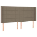 vidaXL tópszínű szövet LED-es fejtámla 183x16x118/128 cm
