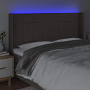 vidaXL tópszínű szövet LED-es fejtámla 183x16x118/128 cm