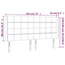vidaXL krémszínű szövet LED-es fejtámla 183x16x118/128 cm