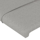 vidaXL világosszürke szövet LED-es fejtámla 203x16x118/128 cm