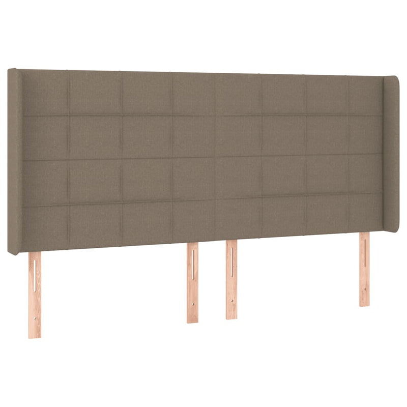 vidaXL tópszínű szövet LED-es fejtámla 203x16x118/128 cm