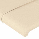 vidaXL krémszínű szövet LED-es fejtámla 203x16x118/128 cm