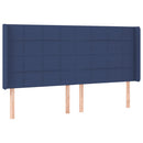 vidaXL kék szövet LED-es fejtámla 203x16x118/128 cm