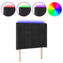 vidaXL fekete bársony LED-es fejtámla 93x16x118/128 cm