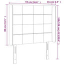 vidaXL rózsaszín bársony LED-es fejtámla 93x16x118/128 cm