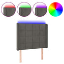 vidaXL sötétszürke bársony LED-es fejtámla 103x16x118/128 cm