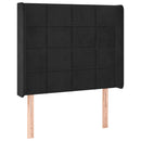 vidaXL fekete bársony LED-es fejtámla 103x16x118/128 cm