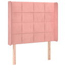vidaXL rózsaszín bársony LED-es fejtámla 103x16x118/128 cm