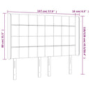 vidaXL fekete bársony LED-es fejtámla 147x16x118/128 cm