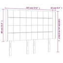 vidaXL sötétzöld bársony LED-es fejtámla 147x16x118/128 cm