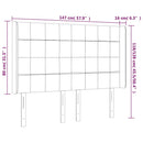 vidaXL sötétkék bársony LED-es fejtámla 147x16x118/128 cm