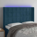 vidaXL sötétkék bársony LED-es fejtámla 147x16x118/128 cm