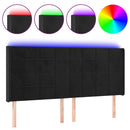 vidaXL fekete bársony LED-es fejtámla 163x16x118/128 cm