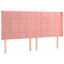 vidaXL rózsaszín bársony LED-es fejtámla 163x16x118/128 cm