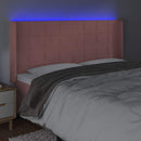 vidaXL rózsaszín bársony LED-es fejtámla 183x16x118/128 cm