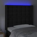 vidaXL fekete műbőr LED-es fejtámla 83x16x118/128 cm