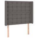 vidaXL szürke műbőr LED-es fejtámla 93x16x118/128 cm