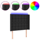 vidaXL fekete műbőr LED-es fejtámla 103x16x118/128 cm
