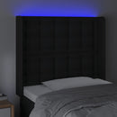 vidaXL fekete műbőr LED-es fejtámla 103x16x118/128 cm