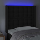 vidaXL fekete műbőr LED-es fejtámla 103x16x118/128 cm