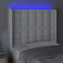 vidaXL fehér műbőr LED-es fejtámla 103x16x118/128 cm