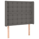vidaXL szürke műbőr LED-es fejtámla 103x16x118/128 cm