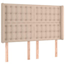 vidaXL cappuccino műbőr LED-es fejtámla 147x16x118/128 cm