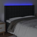 vidaXL fekete műbőr LED-es fejtámla 163x16x118/128 cm