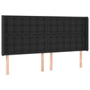 vidaXL fekete műbőr LED-es fejtámla 183x16x118/128 cm