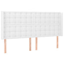 vidaXL fehér műbőr LED-es fejtámla 183x16x118/128 cm