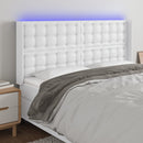 vidaXL fehér műbőr LED-es fejtámla 183x16x118/128 cm