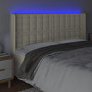 vidaXL krémszínű műbőr LED-es fejtámla 183x16x118/128 cm