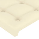 vidaXL krémszínű műbőr LED-es fejtámla 183x16x118/128 cm