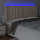 vidaXL cappuccino műbőr LED-es fejtámla 183x16x118/128 cm