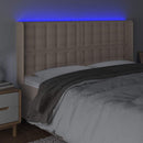 vidaXL cappuccino műbőr LED-es fejtámla 183x16x118/128 cm