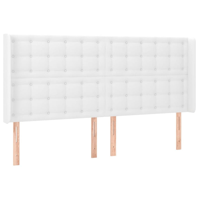 vidaXL fehér műbőr LED-es fejtámla 203x16x118/128 cm