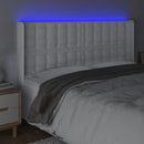 vidaXL fehér műbőr LED-es fejtámla 203x16x118/128 cm