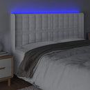 vidaXL fehér műbőr LED-es fejtámla 203x16x118/128 cm