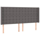 vidaXL szürke műbőr LED-es fejtámla 203x16x118/128 cm