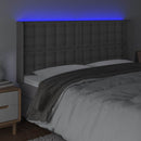 vidaXL szürke műbőr LED-es fejtámla 203x16x118/128 cm