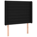 vidaXL fekete szövet LED-es fejtámla 83x16x118/128 cm